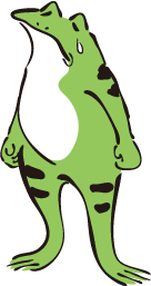 泣いているカエル